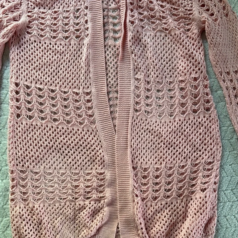 Justice Pink Knit Cardigan with Hood